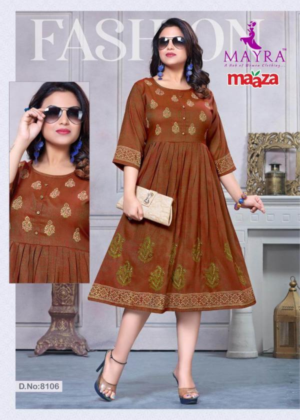 Mayra Maaza Rayon Fancy Kurti Collection 